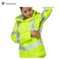 Damen-reizvolle gelbe Winter-Sicherheitsreflexions-Jacke und hallo Vis-Hosen